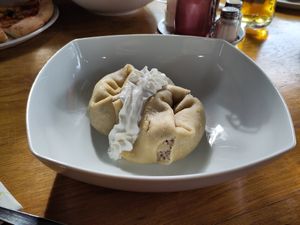 Vegan pancake at Cona Tusek in Kocevje