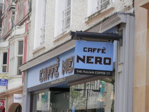 Caffe Nero entrance at Caffe Nero in Peterborough
