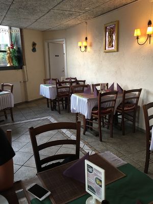 One of the rooms  at Curry Leaves in Soenderborg