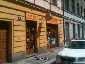 main street view at Potraviny - Zdrave ziti U tri ruzi in Prague