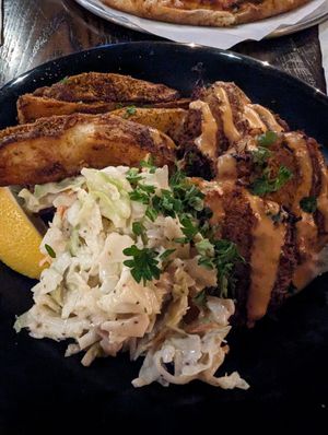 Artichoke Crabcakes #Veganuary at Root Down Brewing Company in Phoenixville