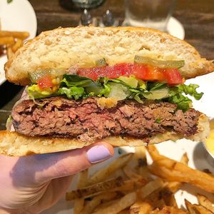 Impossible burger (vegan) at Social Southern Table & Bar in Lafayette