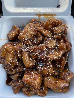 Vegan sesame chicken  at China Kitchen in American Fork