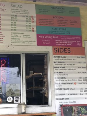 Menu at Taco Sisters in Lafayette