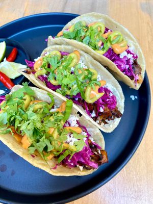 Adobo Mushroom Tacos at Beyond Sushi - Mulberry St in New York City