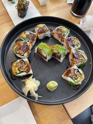 Ube Roll  at Beyond Sushi - Mulberry St in New York City