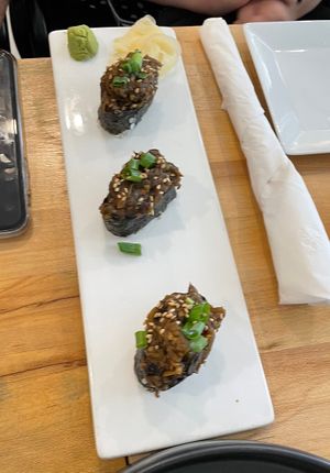 Eggplant uni  at Beyond Sushi - Mulberry St in New York City