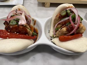 Fried Chicken Bao #Veganuary at Beyond Sushi - Mulberry St in New York City