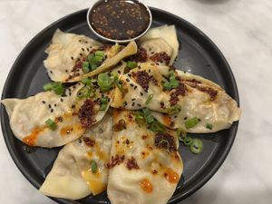 Impossible Dumplings  at Beyond Sushi - Mulberry St in New York City