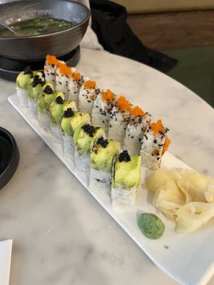 Spicy tuna and charred avocado  at Beyond Sushi - Mulberry St in New York City