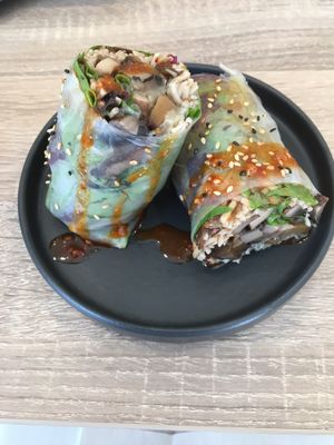 Spicy Mushroom Rice Paper Wrap at Beyond Sushi - Mulberry St in New York City