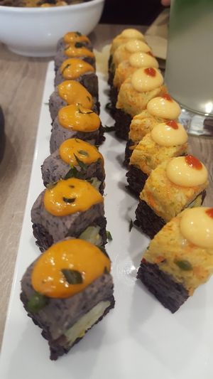 Fiesta & Spicey mango sushi rolls at Beyond Sushi - Mulberry St in New York City