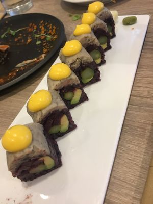 Hmmm😍😍 at Beyond Sushi - Mulberry St in New York City