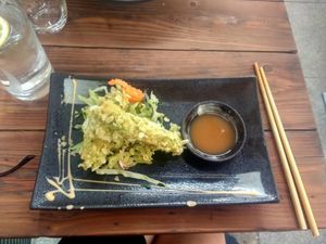 tofu in fried green rice at Viet Village in Halle