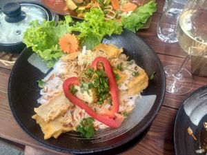 ricenoodles and tofu at Viet Village in Halle