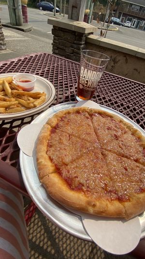 $24.50 for fries, a pizza, and a pint! at Bandon Brewing in Bandon