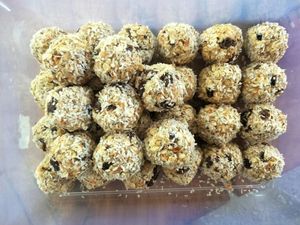 Carrot bliss ball at Suan Sati in Chiang Mai