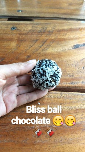 Bliss ball yum! at Suan Sati in Chiang Mai