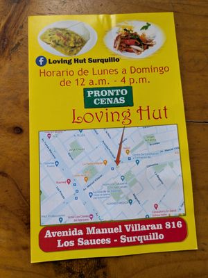 Info flyer May 2025 at Loving Hut - Surquillo in Lima