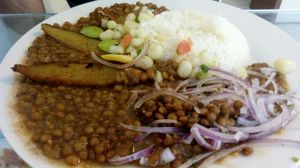 lentejas con pescado veg  at Loving Hut - Surquillo in Lima