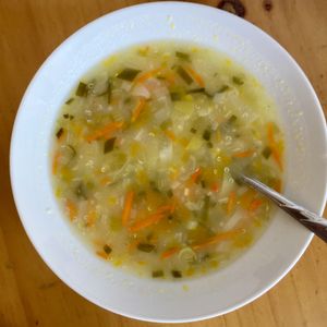 Quinoa soup at Loving Hut - Surquillo in Lima