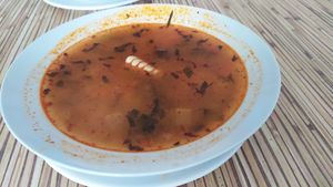 Aguadito at Loving Hut - Surquillo in Lima