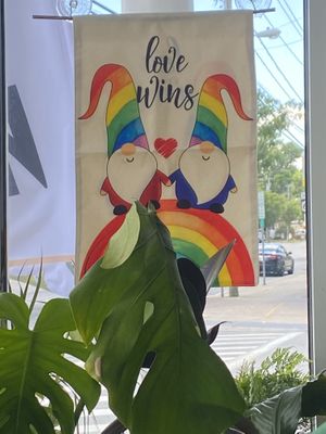 Window decor  at Eden Cafe & Bakeshop in Batavia