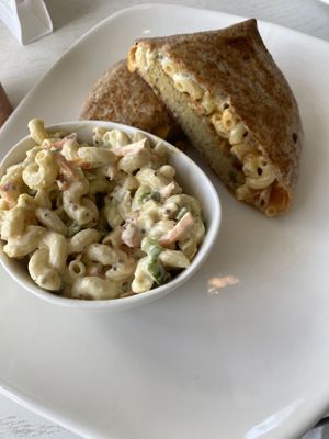 Buffalo Mac Crunchwrap with Mac salad  at Eden Cafe & Bakeshop in Batavia