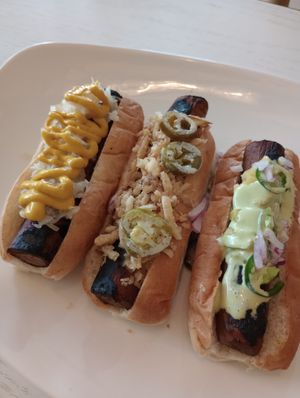 Carrot dog flight at Eden Cafe & Bakeshop in Batavia