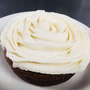 Carrot cake (nut free version) at Eden Cafe & Bakeshop in Batavia