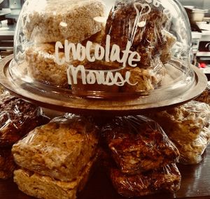 Rice Crispies & chocolate mousse at Eden Cafe & Bakeshop in Batavia