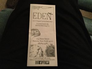 Menu at Eden Cafe & Bakeshop in Batavia