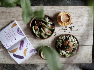pictured: falafel salad and tempe salad at Namaskara Coffee & Superfoods in Ubud