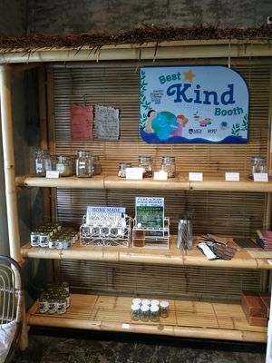 Retail corner at Namaskara Coffee & Superfoods in Ubud