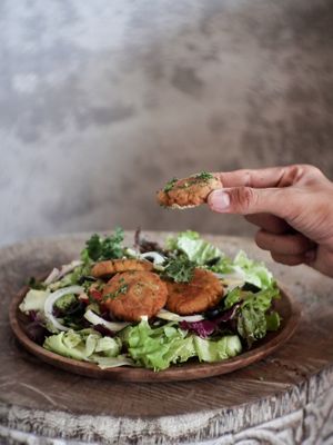 Falafel salad at Namaskara Coffee & Superfoods in Ubud