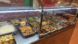 Buffet! It seems they prefer you to point at what you want and they make the plate up for you   #Veganuary at Au Lac in Da Lat