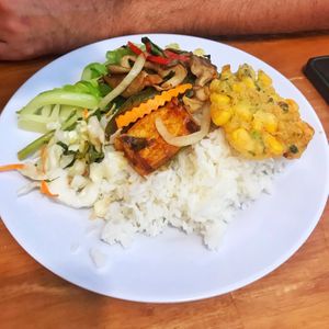 Buffet plate at Au Lac in Da Lat