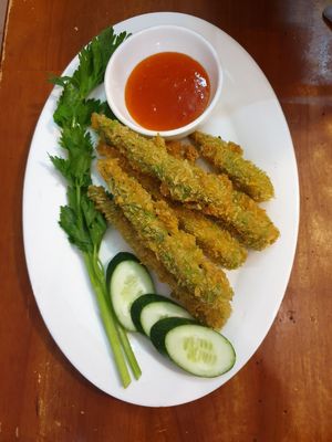 Fried Okras at Au Lac in Da Lat