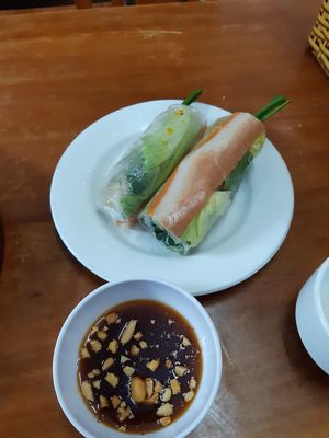 Fresh spring rolls, very good at Au Lac in Da Lat