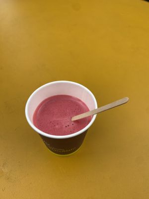 Ginger shot with apple juice: nice and strong (although not as strong as a pure gingershot)  at Mr Blou I Love You in Amsterdam