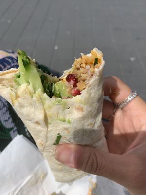 Falafel and avocado wrap  at Mr Blou I Love You in Amsterdam