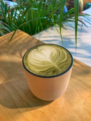 Oat Milk Matcha Latte at Kale+Coco in Dublin