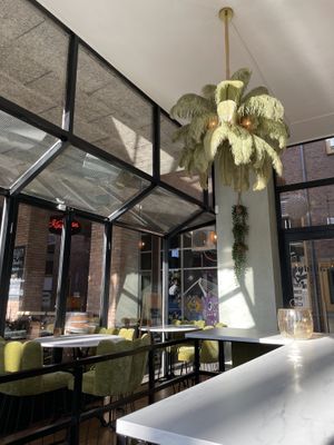 Interior in Spring, very light and nice to sit and enjoy the sun in- and outside   at Healthful in Rotterdam