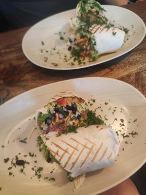 Vegan burritos at Rich 'N Greens in Cologne