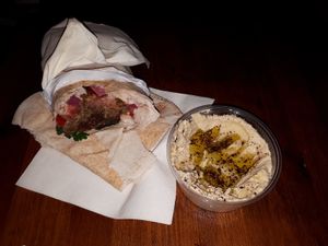Falafel and hummus !  at Nabil in Katowice