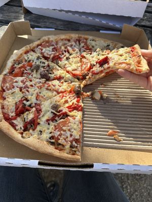 The “Vegan Haven” pizza  at Sugo Gourmet Pizza Bar in Torquay