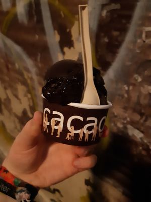 Dark chocolate with raspberry at Kavarna Cacao in Ljubljana