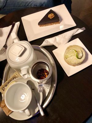 Yummy vegan desserts  at Kavarna Cacao in Ljubljana