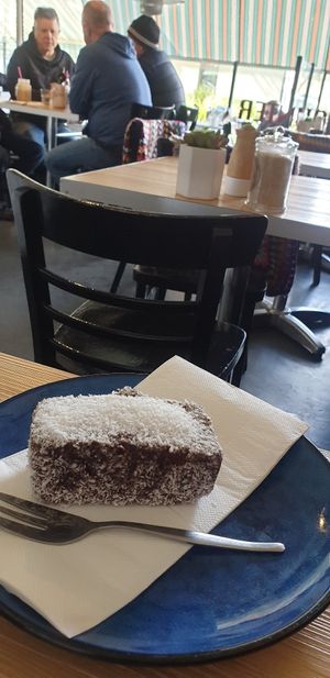 Vegan lamington at Bean Counter Cafe in Fairfield