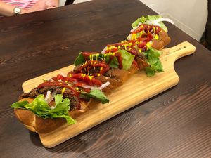 Vegan baguette  at Swell Bowls in Tokyo